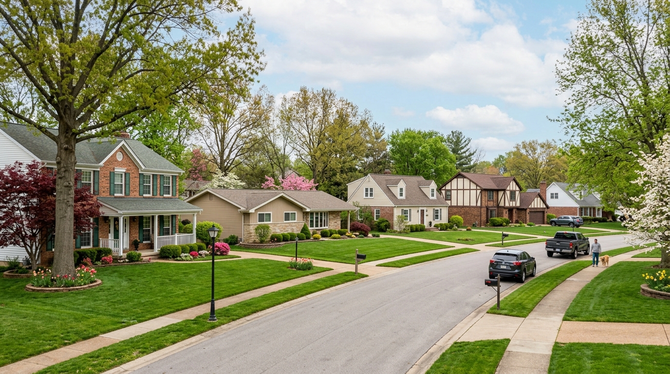 Madison County Illinois suburban neighborhoods showing Edwardsville Alton Collinsville homes