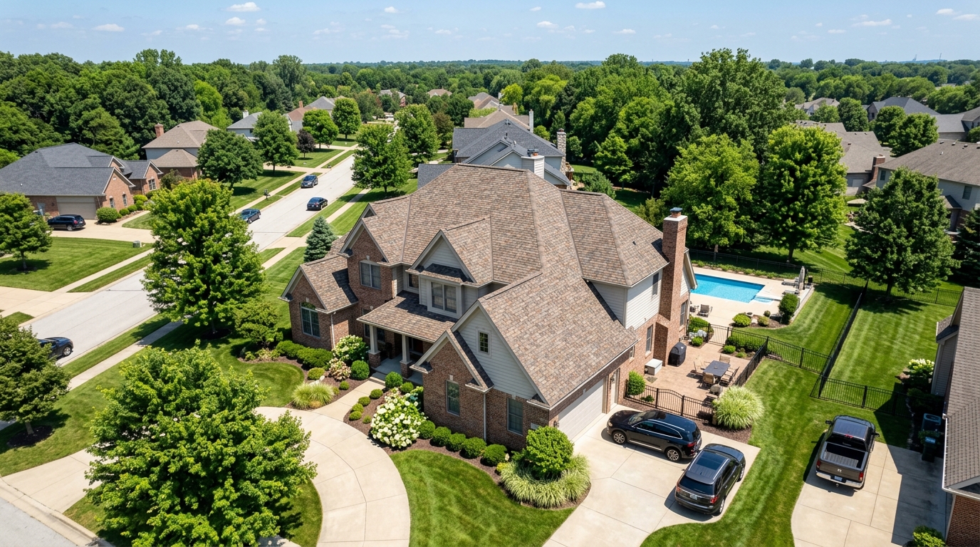 Beautiful completed roof replacement on Metro East Illinois home